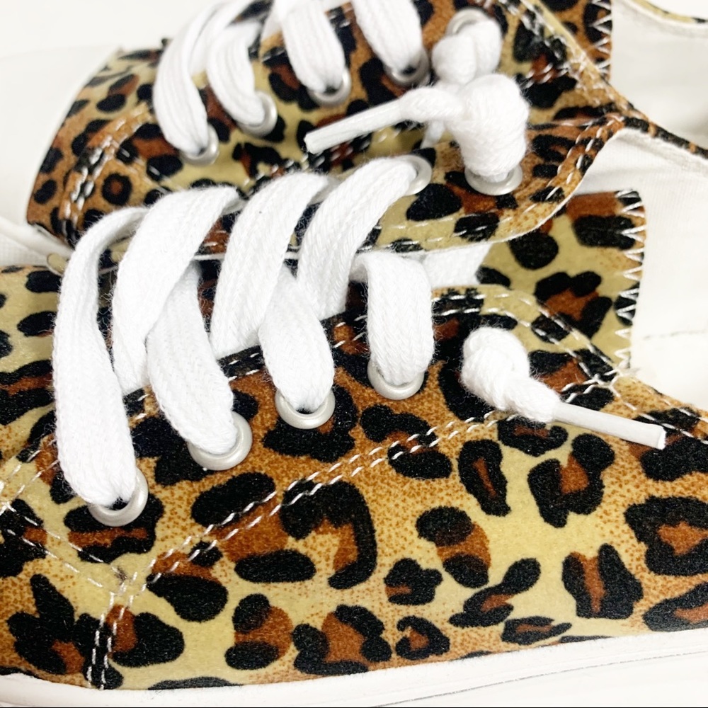 Velvet Cheetah Girl Sneakers - Picture 6 of 8